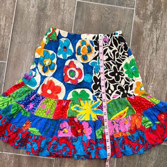 Jams World Vintage Multicolor Floral Mini Skirt - Picture 6 of 9